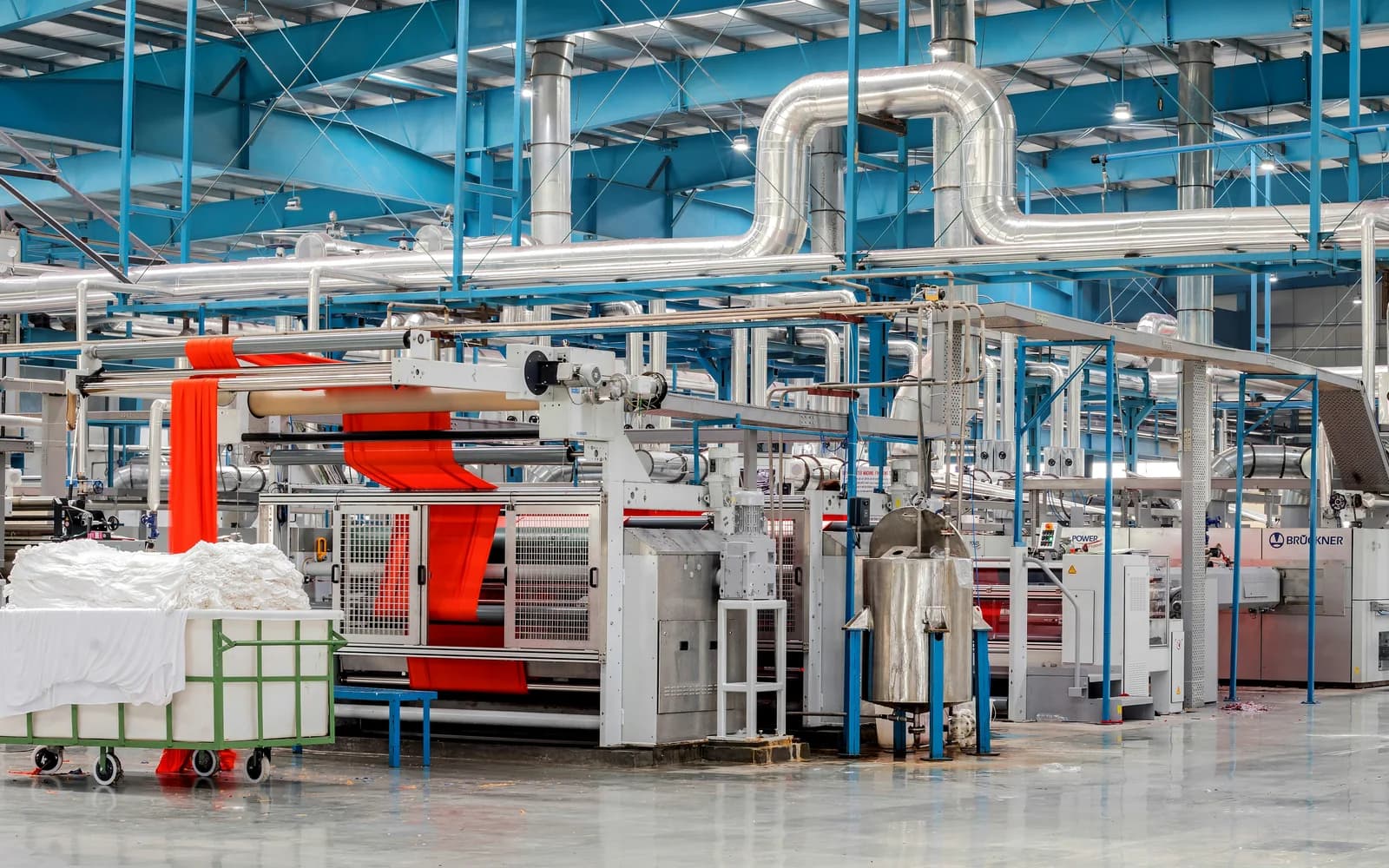 Modern textile production equipment representing ALLHAT's manufacturing network